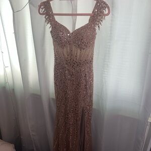 Rose gold prom dress